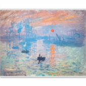 Claude Monet - Eindruck, Sonnenaufgang Aufkleber (Vorderseite)
