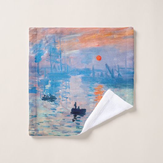Claude Monet - Eindruck, Sonnenaufgang Badhandtuch Set (Waschlappen)