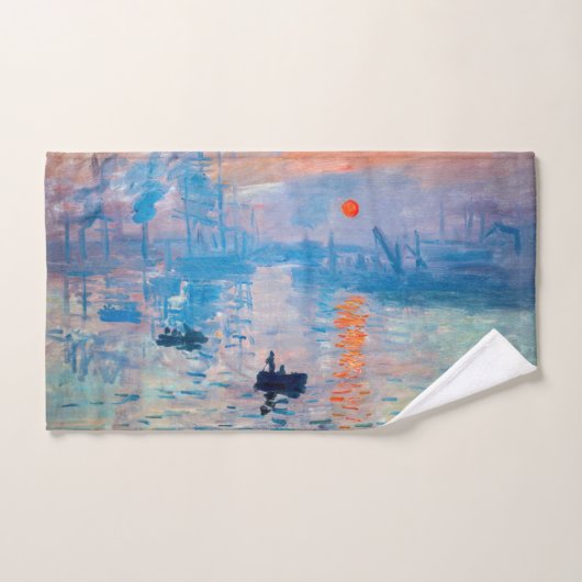 Claude Monet - Eindruck, Sonnenaufgang Badhandtuch Set (Handtuch)