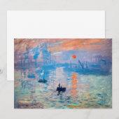Claude Monet - Eindruck, Sonnenaufgang Dankeskarte (Vorne/Hinten)
