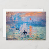 Claude Monet - Eindruck, Sonnenaufgang Einladung (Vorne/Hinten)