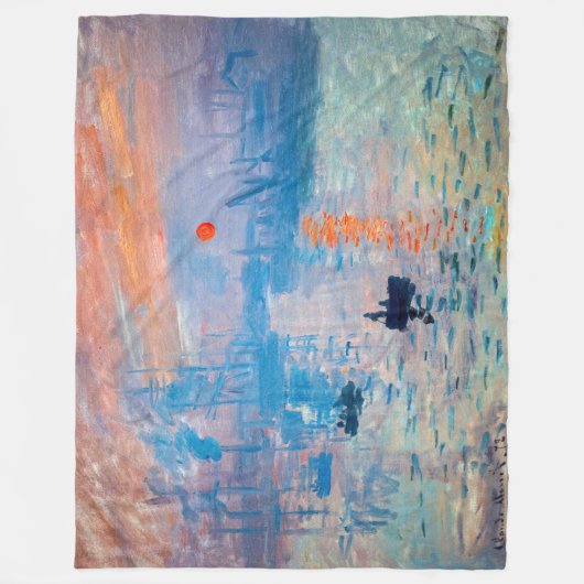 Claude Monet - Eindruck, Sonnenaufgang Fleecedecke (Vorderseite)