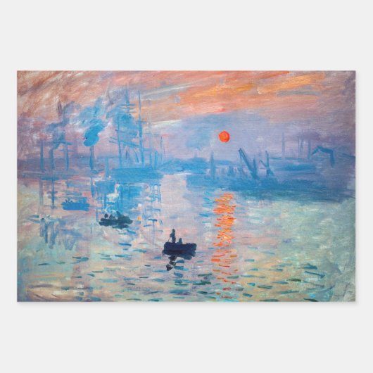 Claude Monet - Eindruck, Sonnenaufgang Geschenkpapier Set (Vorderseite 2)