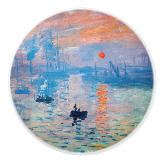 Claude Monet - Eindruck, Sonnenaufgang Keramikknauf (Vorderseite)