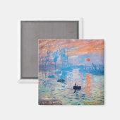 Claude Monet - Eindruck, Sonnenaufgang Magnet (Vorderseite/Rückseite)