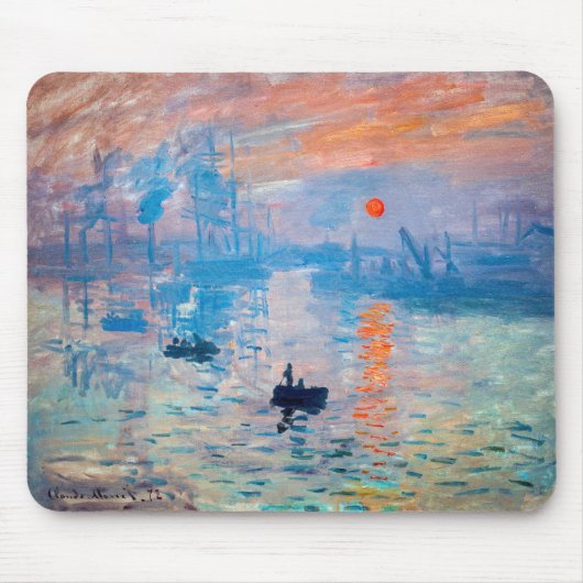 Claude Monet - Eindruck, Sonnenaufgang Mousepad (Vorne)