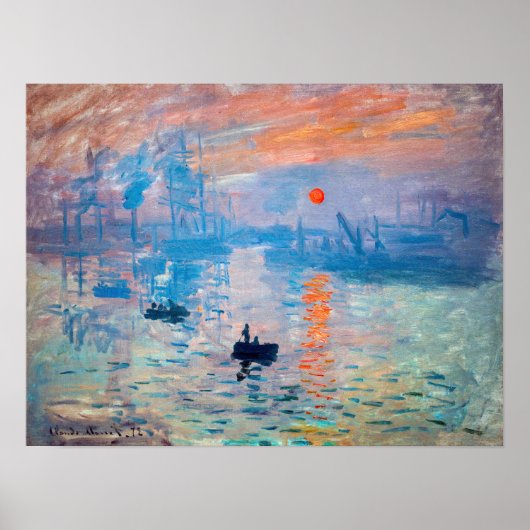 Claude Monet - Eindruck, Sonnenaufgang Poster (Vorne)