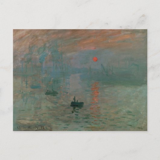 Claude Monet - Eindruck, Sonnenaufgang Postkarte (Vorderseite)