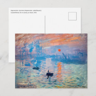 Claude Monet - Eindruck, Sonnenaufgang Postkarte
