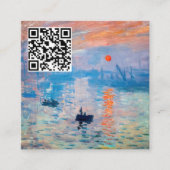 Claude Monet - Eindruck, Sonnenaufgang - QR-Code Quadratische Visitenkarte (Vorderseite)