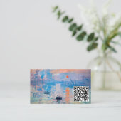 Claude Monet - Eindruck, Sonnenaufgang - QR-Code Visitenkarte (Stehend Vorderseite)