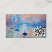 Claude Monet - Eindruck, Sonnenaufgang - QR-Code Visitenkarte (Vorderseite)