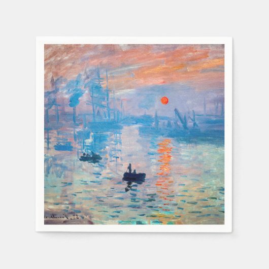 Claude Monet - Eindruck, Sonnenaufgang Serviette (Vorderseite)