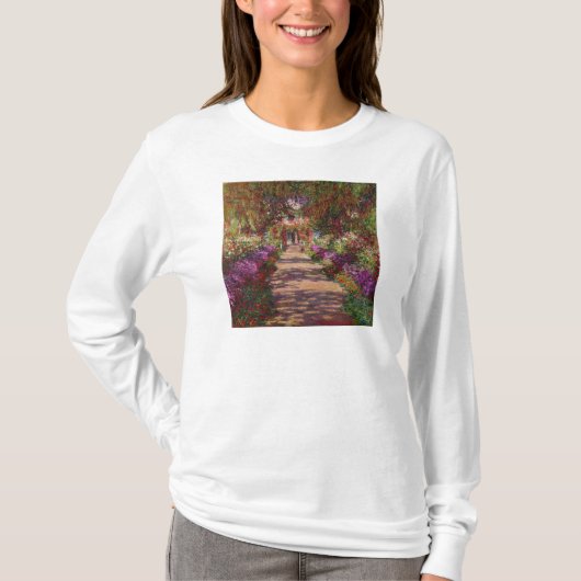 Claude Monet | eine Bahn in Monets Garten T-Shirt (Vorderseite)