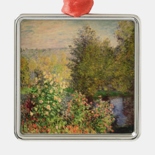 Claude Monet eine Ecke des Gartens bei Montgeron Ornament Aus Metall
