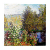 Claude Monet Eine Ecke des Gartens Fliese (Vorderseite)