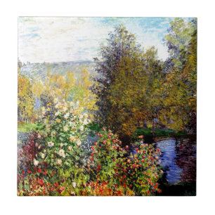 Claude Monet Eine Ecke des Gartens Fliese
