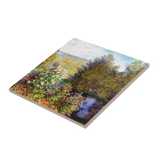 Claude Monet Eine Ecke des Gartens Fliese (Seite)