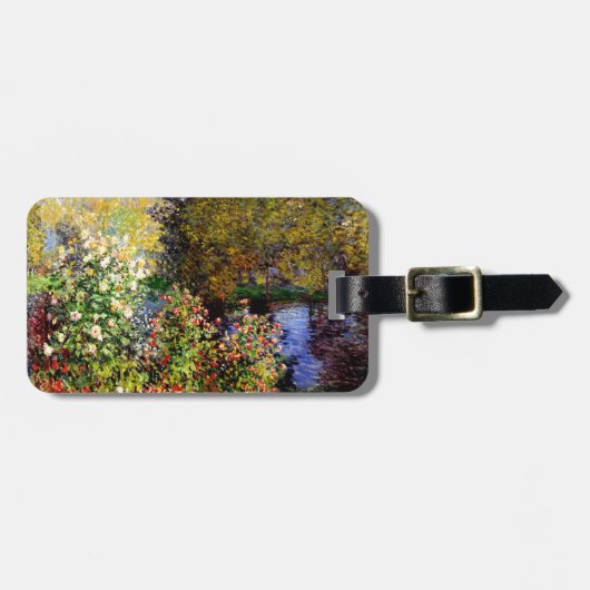 Claude Monet Eine Ecke des Gartens Gepäckanhänger (Vorderseite horizontal)