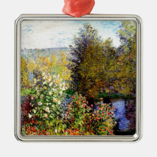 Claude Monet Eine Ecke des Gartens Ornament Aus Metall