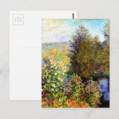 Claude Monet Eine Ecke des Gartens Postkarte (Vorne/Hinten)