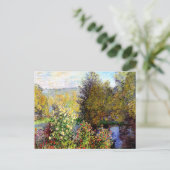 Claude Monet Eine Ecke des Gartens Postkarte (Stehend Vorderseite)