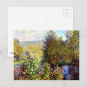 Claude Monet Eine Ecke des Gartens Postkarte (Vorne/Hinten)