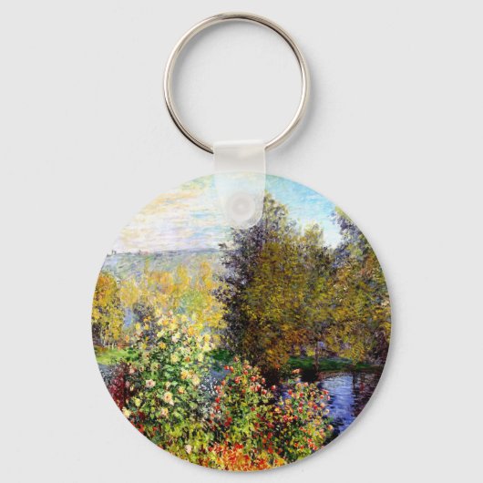 Claude Monet Eine Ecke des Gartens Schlüsselanhänger (Vorderseite)