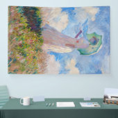 Claude Monet - Eine Frau mit einem Parasol gegenüb Banner (Messe)