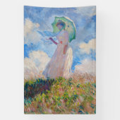Claude Monet - Eine Frau mit einem Parasol gegenüb Banner (Vertikal)
