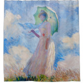 Claude Monet - Eine Frau mit einem Parasol gegenüb Duschvorhang (Vorderseite)