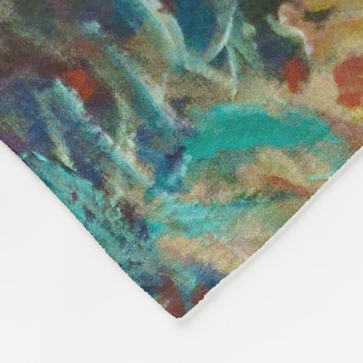 Claude Monet - Eine Frau mit einem Parasol gegenüb Fleecedecke (Ecke)