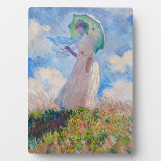 Claude Monet - Eine Frau mit einem Parasol gegenüb Fotoplatte (Vorderseite)