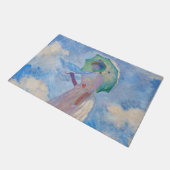Claude Monet - Eine Frau mit einem Parasol gegenüb Fußmatte (Schrägansicht)