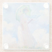 Claude Monet - Eine Frau mit einem Parasol gegenüb Glasuntersetzer (Rückseite)
