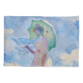 Claude Monet - Eine Frau mit einem Parasol gegenüb Kissenbezug (Rückseite)