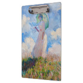 Claude Monet - Eine Frau mit einem Parasol gegenüb Klemmbrett (Links)