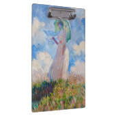 Claude Monet - Eine Frau mit einem Parasol gegenüb Klemmbrett (Rechts)