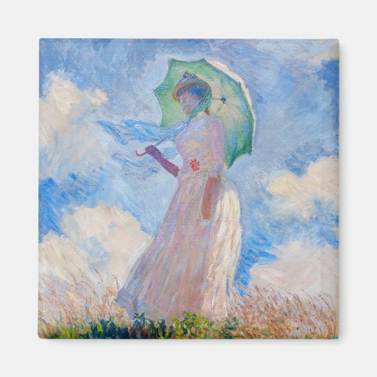Claude Monet - Eine Frau mit einem Parasol gegenüb Magnet (Vorne)