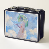 Claude Monet - Eine Frau mit einem Parasol gegenüb Metall Brotdose (Rückseite)
