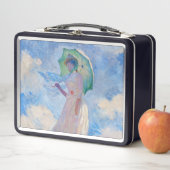 Claude Monet - Eine Frau mit einem Parasol gegenüb Metall Brotdose (Beispiel)