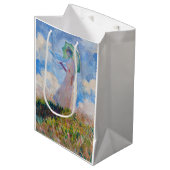 Claude Monet - Eine Frau mit einem Parasol gegenüb Mittlere Geschenktüte (Vorderseite Schrägansicht)