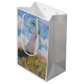 Claude Monet - Eine Frau mit einem Parasol gegenüb Mittlere Geschenktüte (Rückseite Schrägansicht)