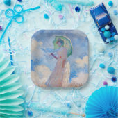 Claude Monet - Eine Frau mit einem Parasol gegenüb Pappteller (Party)