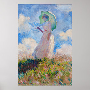 Claude Monet - Eine Frau mit einem Parasol gegenüb Poster