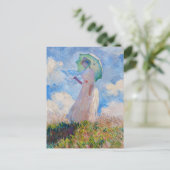 Claude Monet - Eine Frau mit einem Parasol gegenüb Postkarte (Stehend Vorderseite)