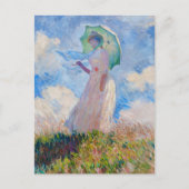 Claude Monet - Eine Frau mit einem Parasol gegenüb Postkarte (Vorderseite)
