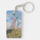 Claude Monet - Eine Frau mit einem Parasol gegenüb Schlüsselanhänger (Rückseite)