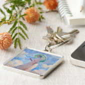 Claude Monet - Eine Frau mit einem Parasol gegenüb Schlüsselanhänger (Seite)