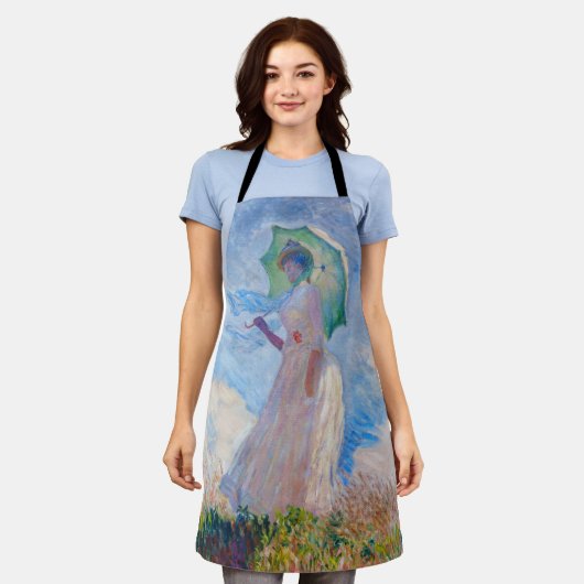 Claude Monet - Eine Frau mit einem Parasol gegenüb Schürze (Getragen)